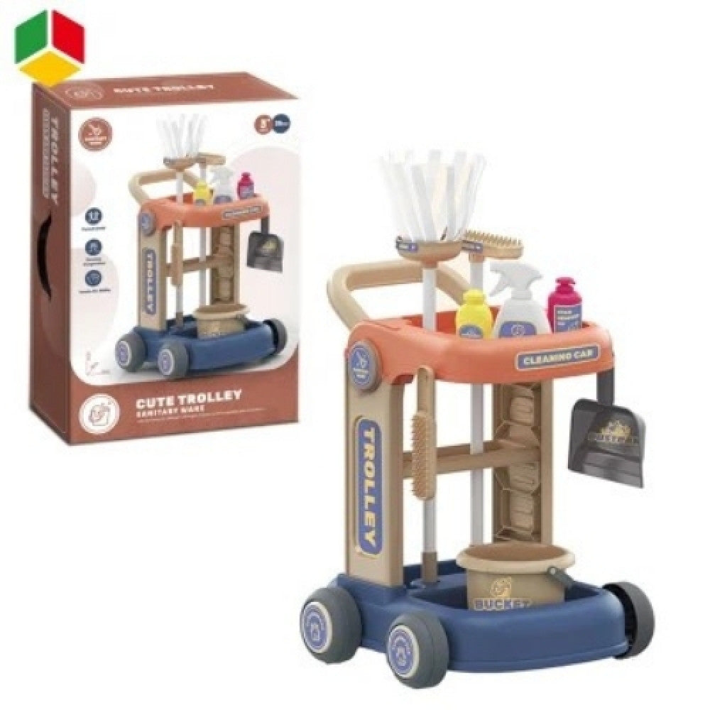 TrademarktΠαιχνίδι Καρότσι Καθαρισμού Με Αξεσουάρ 35τμχ 55x13,5x39εκpapell.gr